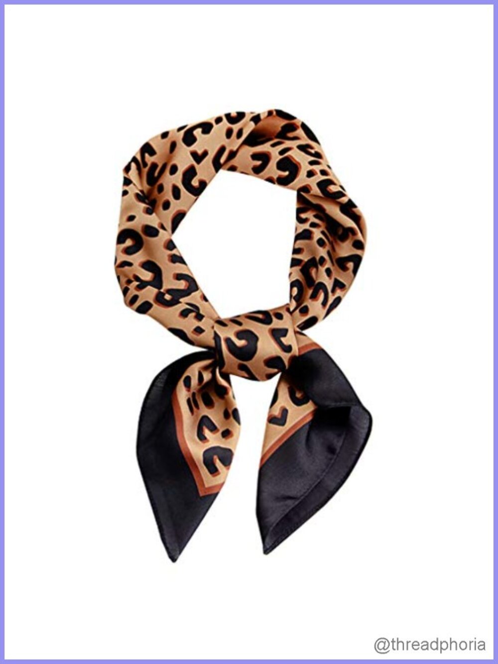 Silk Touch Square Bandana Scarf Leopard Print Hair Scarf Neck Scarf for Women